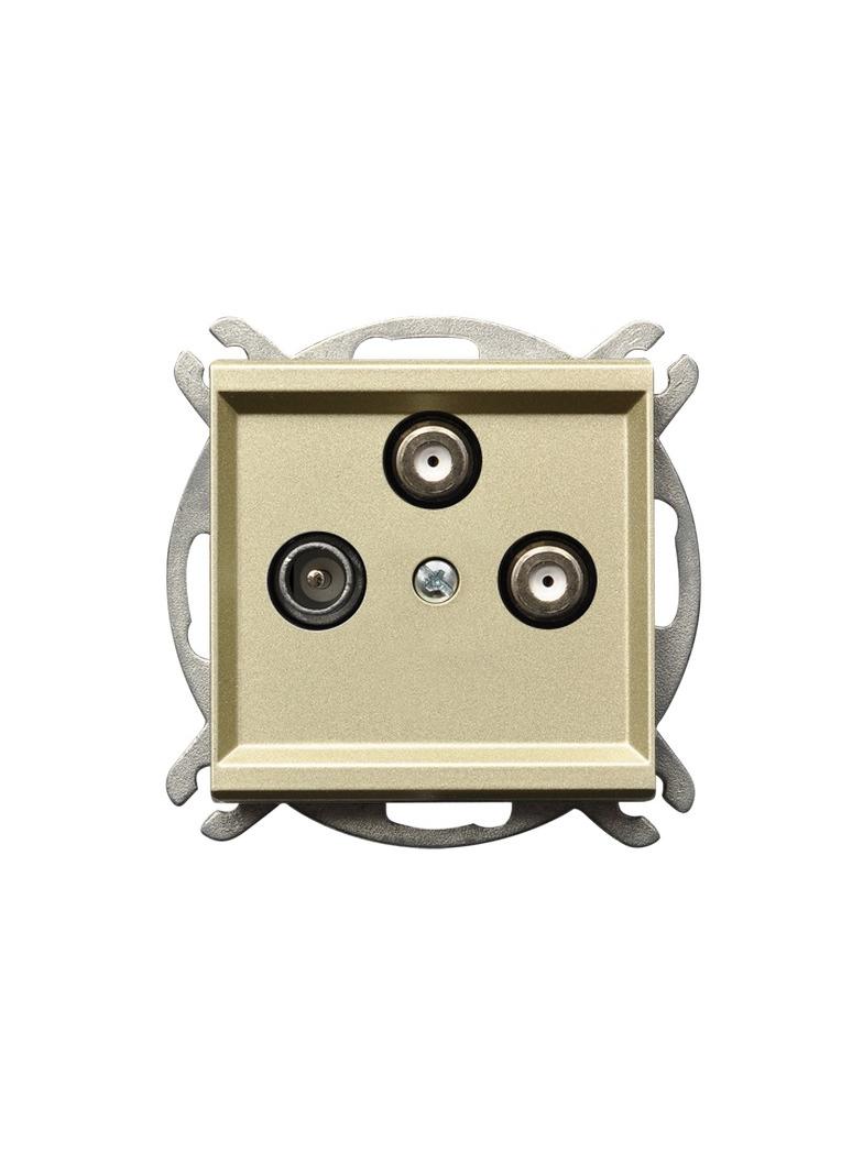 SONATA Gniazdo RTV-SAT z dwoma wyjściami SAT - kolor szampański złoty