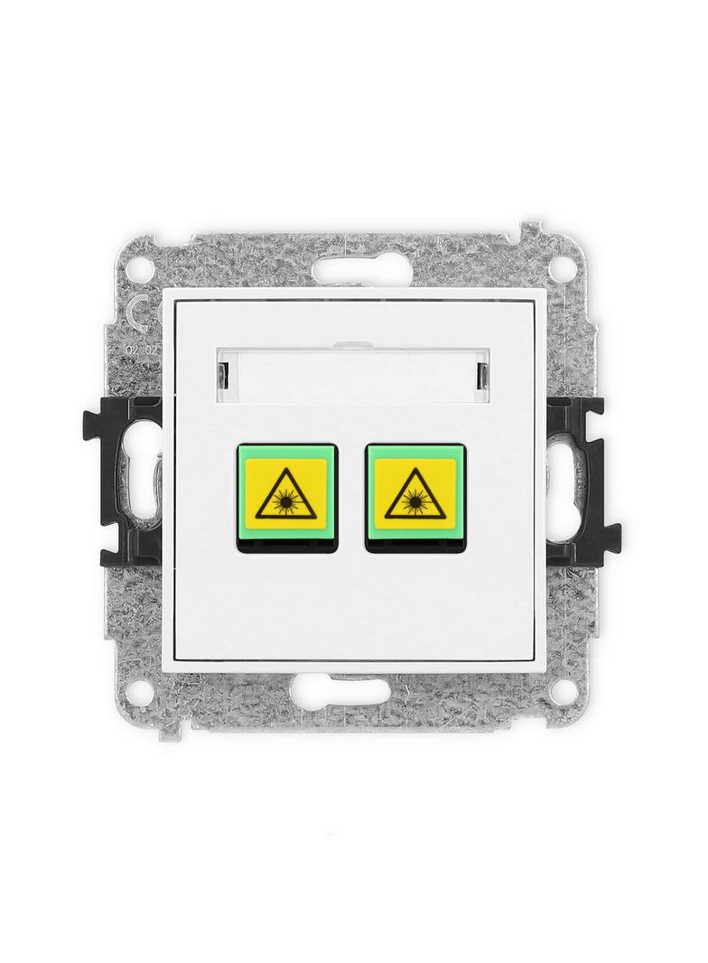 ICON Mechanizm gniazda światłowodowego/optycznego podwójnego biały