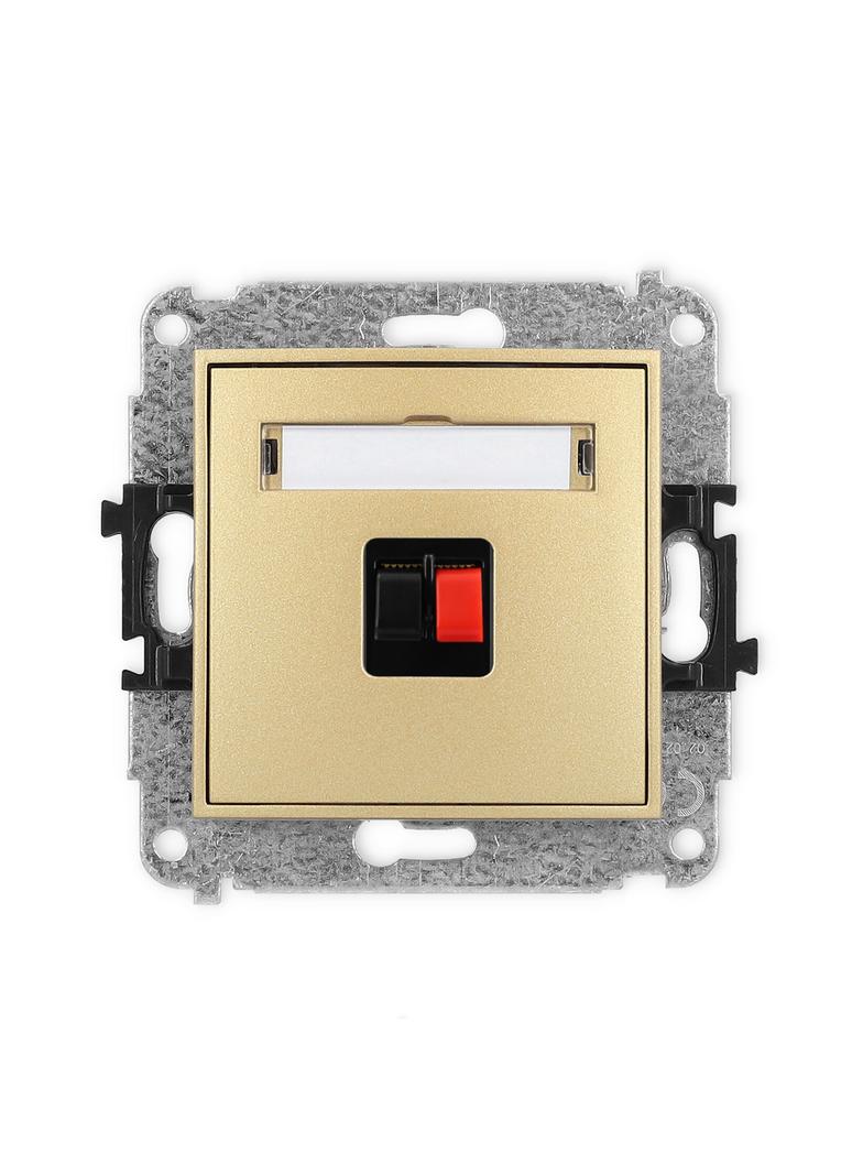 ICON Mechanizm gniazda głośnikowego pojedynczego złoty