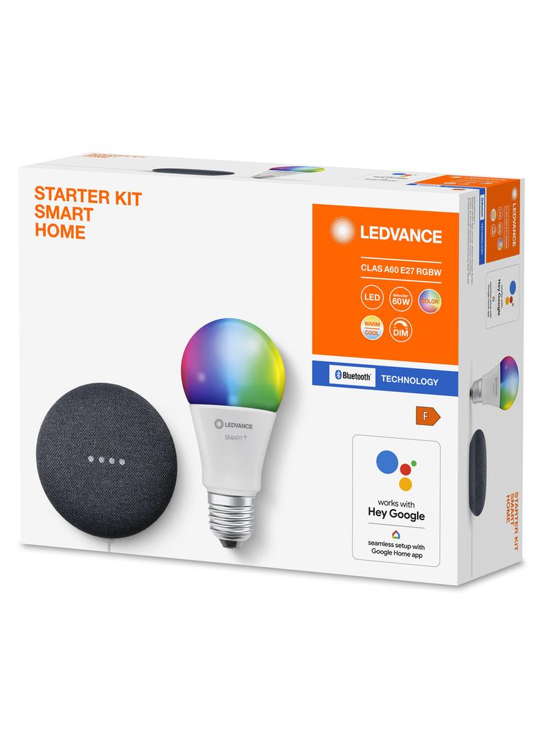 Lampa LED z głośnikiem GOOGLE NEST BK DACH CL A60 RGBW BT KIT