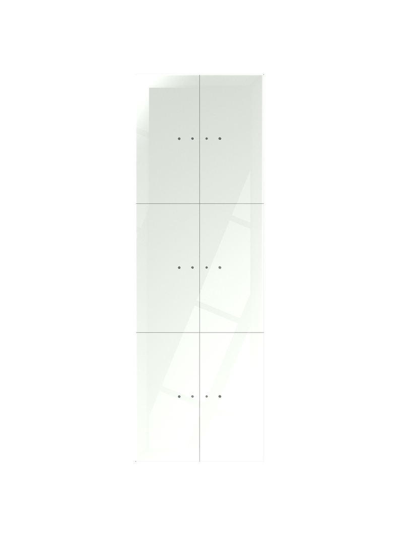Dotykowy panel szklany potrójny 6 pól dotykowych biały GP-222-W F&F