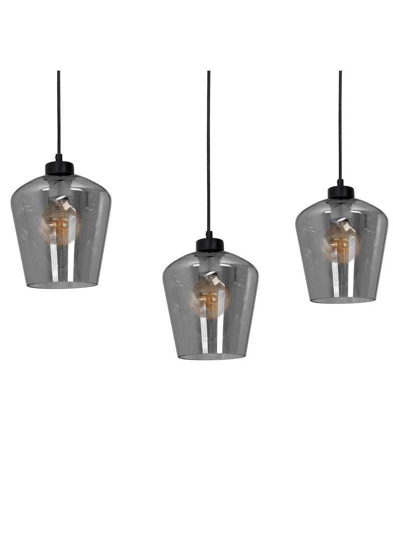 Milagro lampa wisząca Santiago Smoked 3xE27 czarna MLP6609