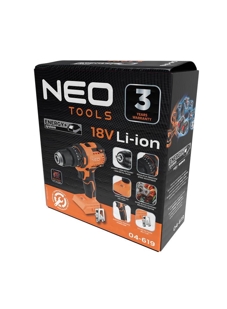 Wiertarko-wkrętarka udarowa bezszczotkowa 18V, uchwyt 13mm, compact, Energy+, bez akumulatora