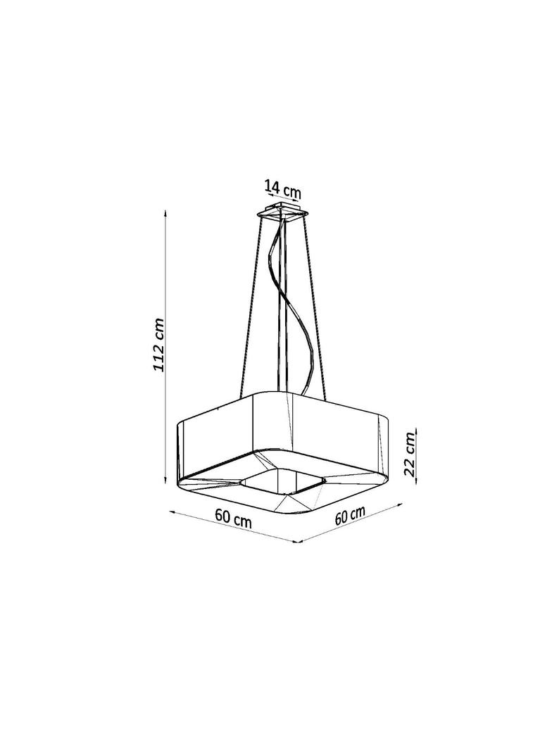Sollux Żyrandol URANO 60 czarny SL.0784