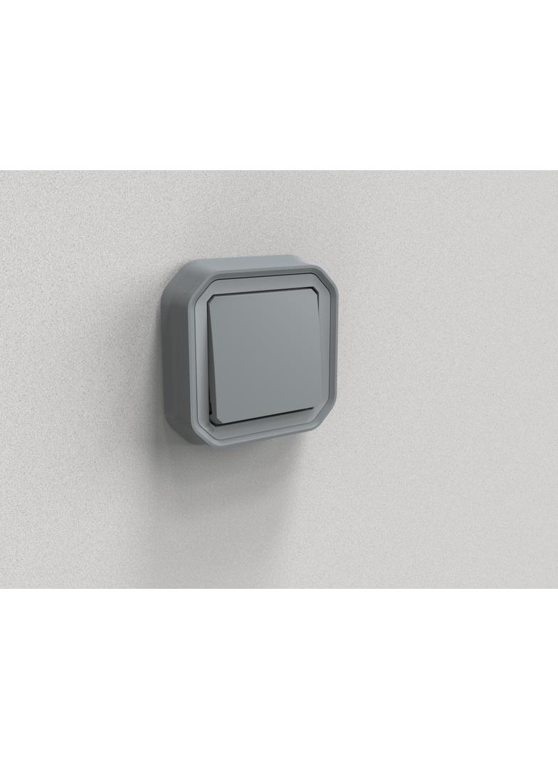 NOWE PLEXO - PRZYCISK JEDNOBIEGUNOWY KOMPLET PODTYNKOWY 10 A - 250 V~ SZARY