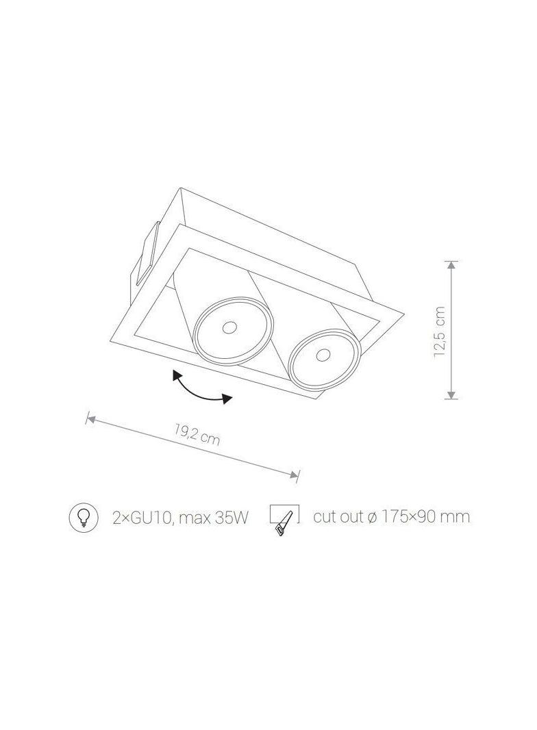 Nowodvorski oprawa sufitowa Eye Mod II 2xGU10 czarna wpuszczana 8940