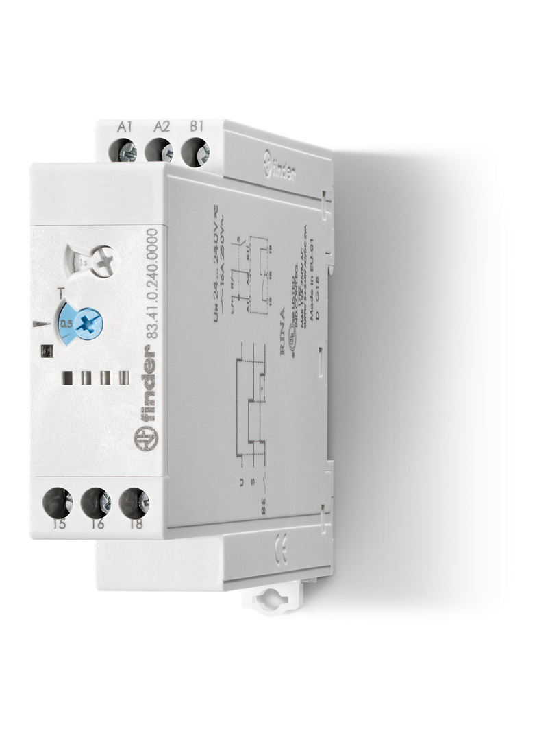 Przekaźnik czasowy modułowy serii 83: 1P 16A 24…240V AC/DC 83.41.0.240.0000 /5szt./ FINDER