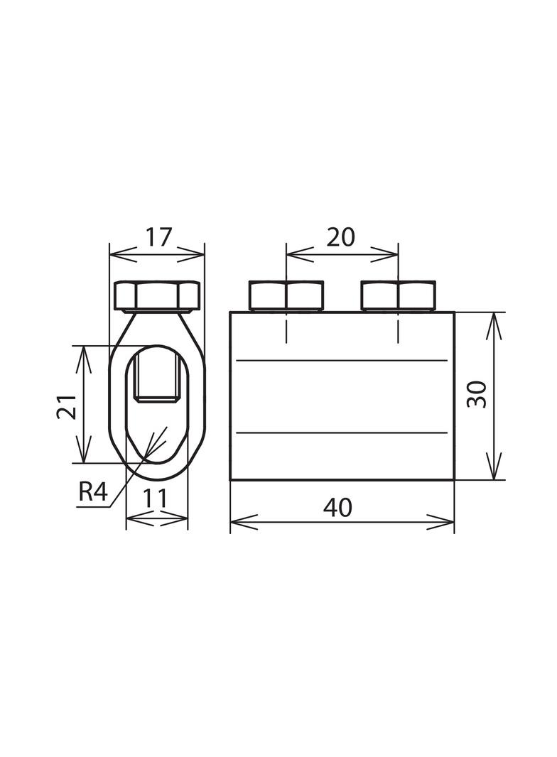 Zacisk probierczy - mufa do drutu 8/8-10 mm, Al
