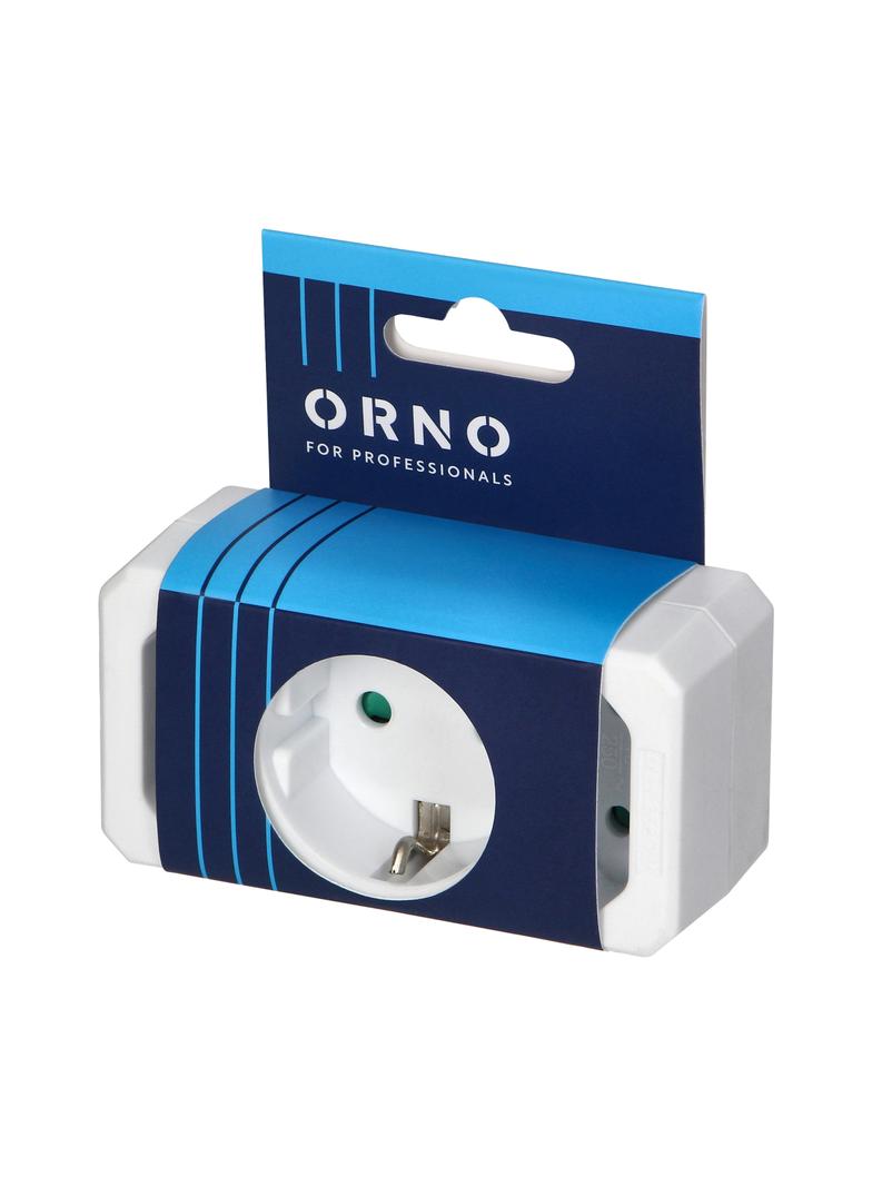 Rozgałęźnik 1x2P+Z (Schuko), 2x2P/II, biały OR-AE-13250(GS) ORNO