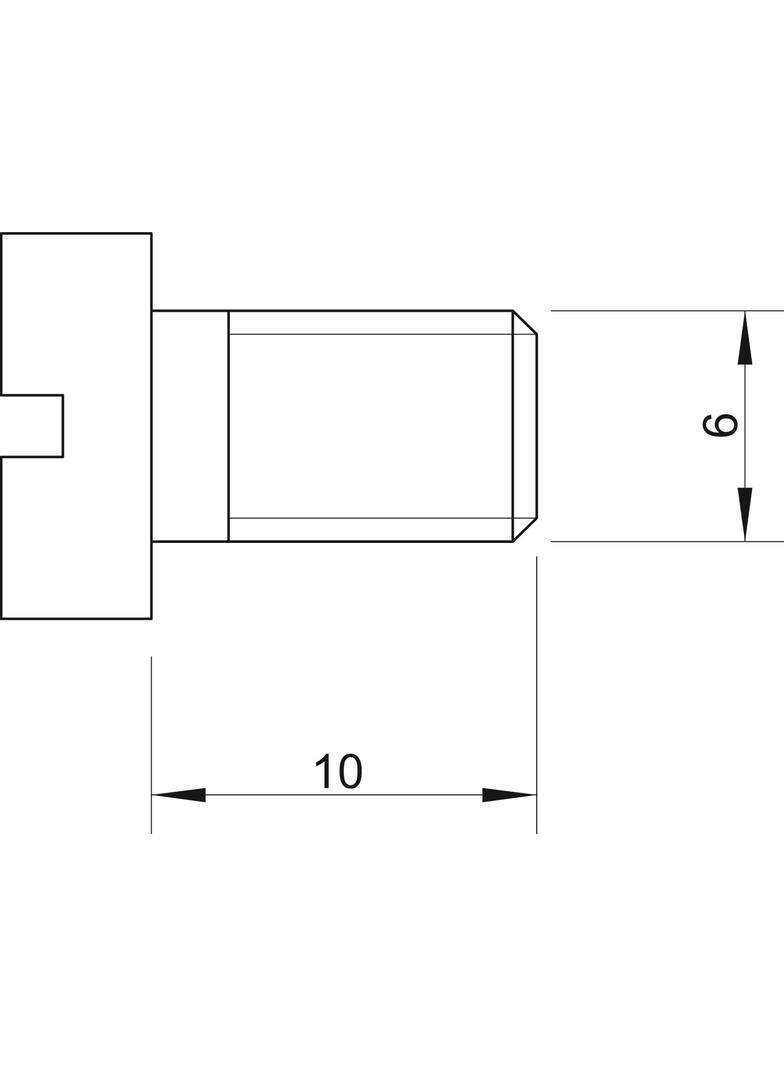 ŚRUBA Z ŁBEM CYLINDR.M 6X10 MM