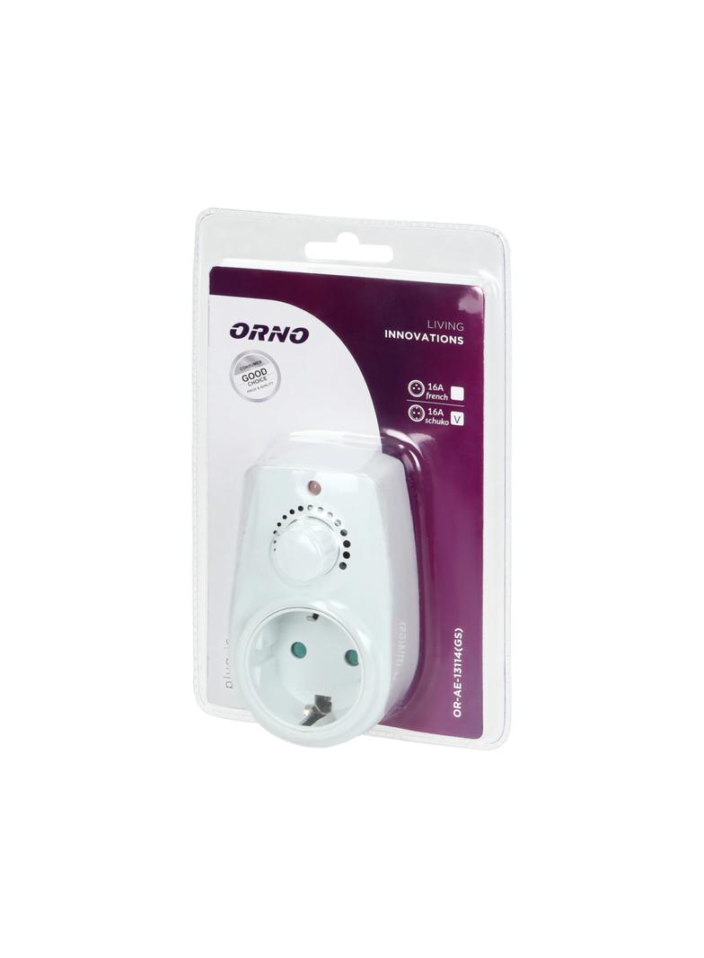Ściemniacz z dodatkowym gniazdem sieciowym 2P+Z (Schuko), max.280W OR-AE-13114(GS) ORNO