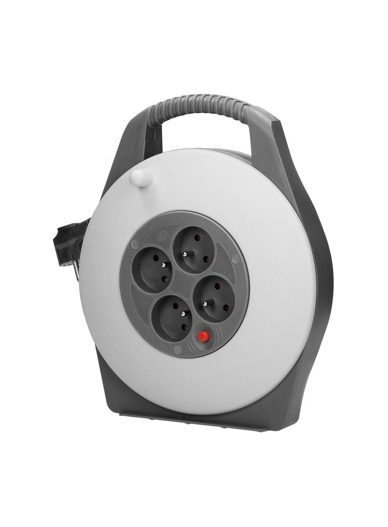 Przedłużacz bębnowy 4 gniazda z uziemieniem zwijany kabel PVC 900W 10m VIRONE