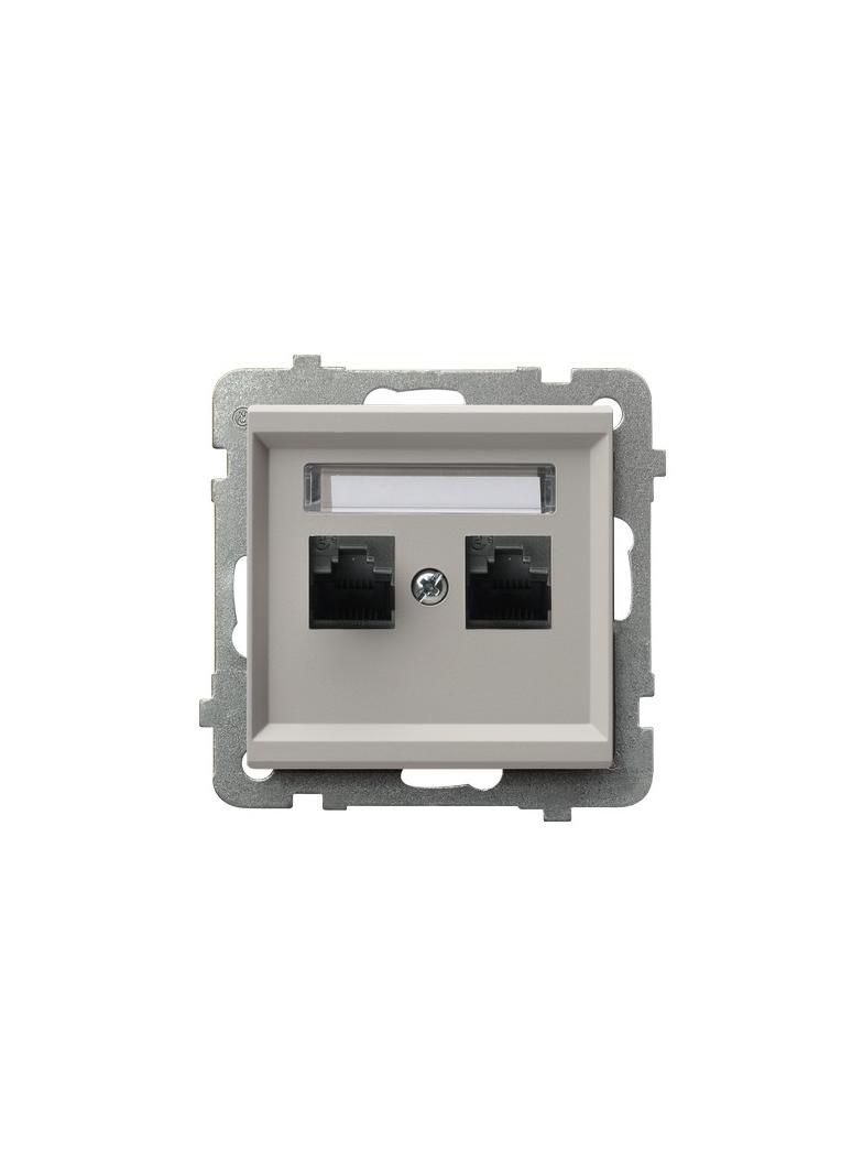 SONATA Gniazdo komputerowe podwójne, kat. 5e MMC kaszmir