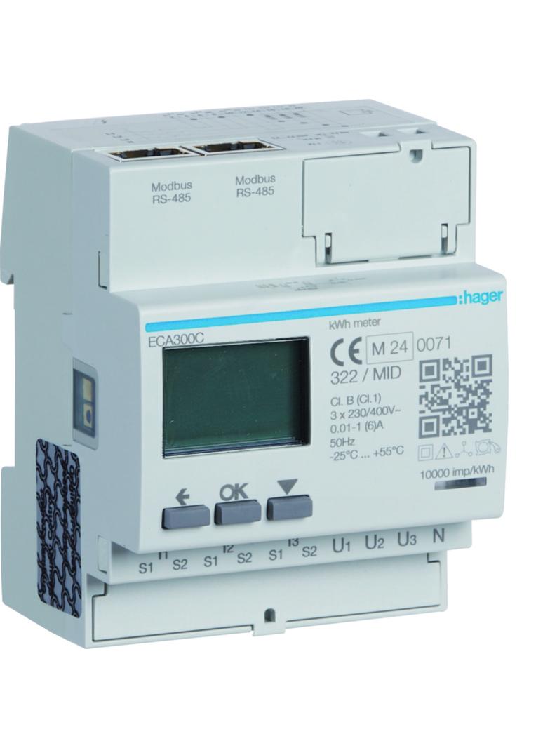 agardio.measure Licznik energii elektr. 3-fazowy, przekł. 1-5A 4M, AGARDIO, MID ECA300C HAGER