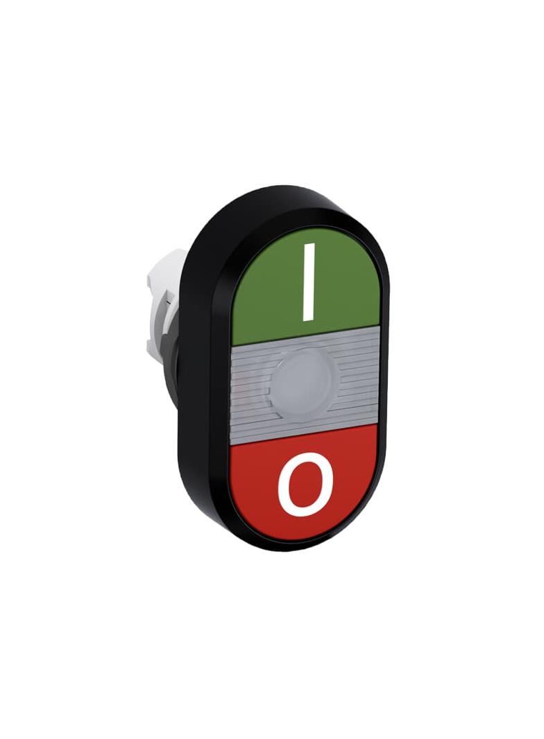 Przycisk podwójny I-0 przezroczyste pole podświetlany MPD2-11C