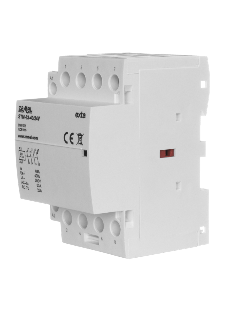 STYCZNIK MODUŁOWY INSTALACYJNY 63A, 4xNO, 24V AC/DC, TYP: STM-63-40/24V