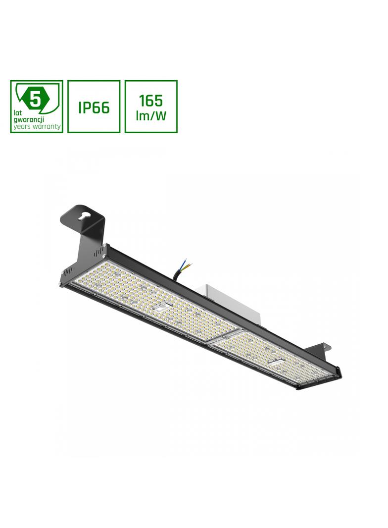 HALLS LINE 3 HIGH BAY 150W NW 230V 60X90ST IP66 IK10 795X130X115MM CZARNY 5 LAT GW. 1-10V