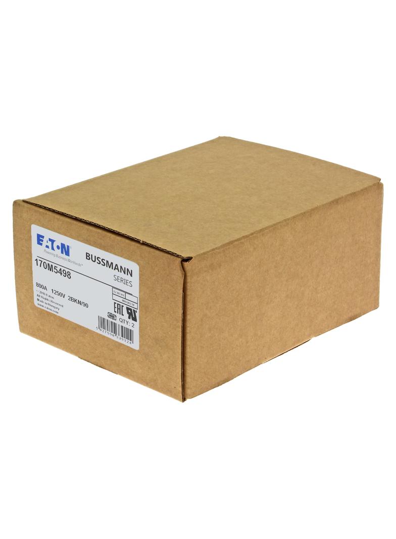 FUSE 800A 1250V 2BKN/90 AR CU Wkładka szybka 800A AC 1250V rozmiar 2 61x77x91 mm aR IEC UL 170M5498
