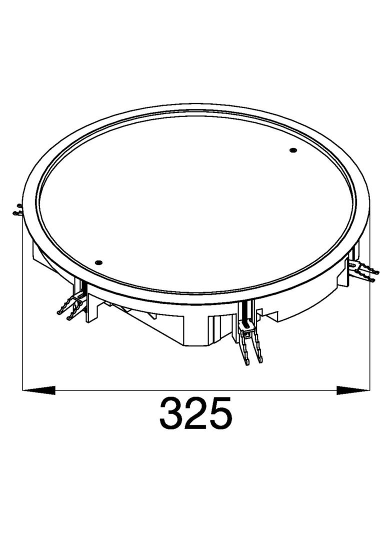 tehalit.VE-EE Pokrywa pełna VDR12 fi306 wykładzina 12mm stal szary PA VDR12127011 HAGER