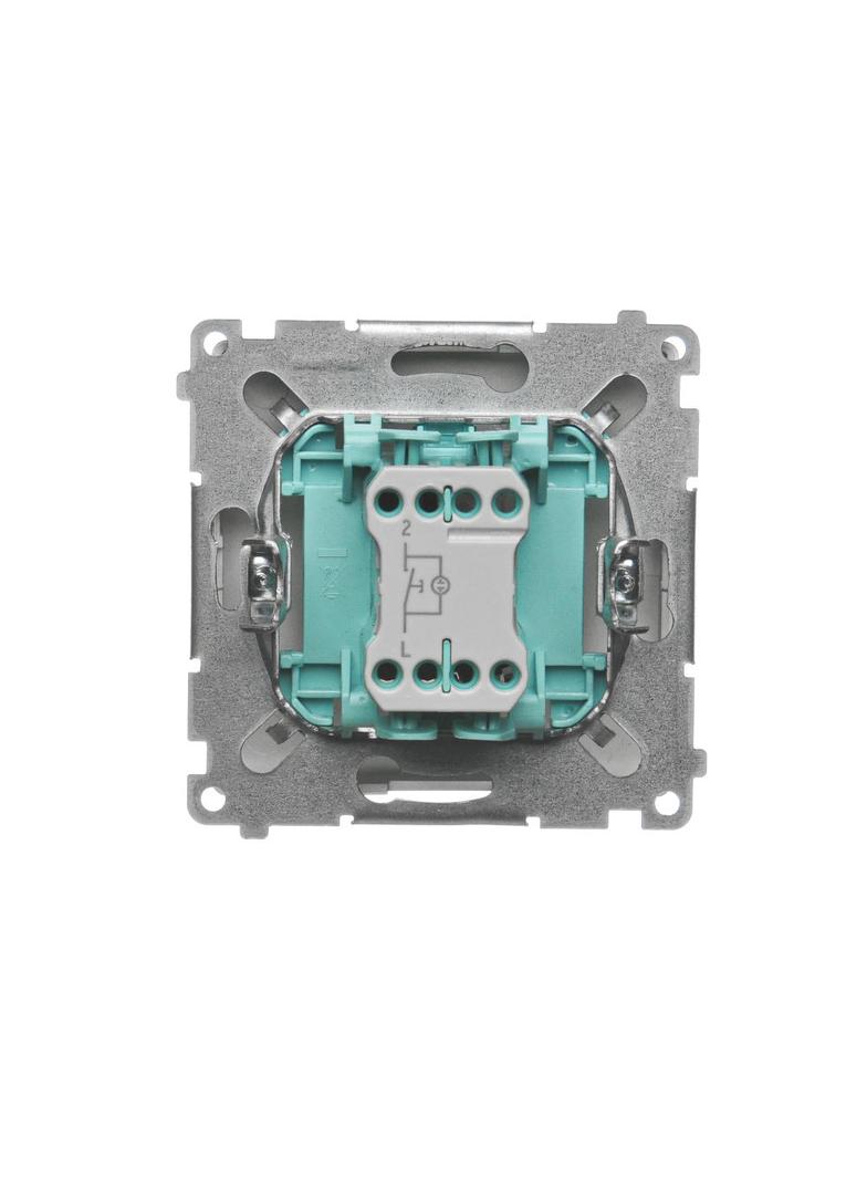 Simon Basic Przycisk dzwonek z podświetleniem LED 10A 250V szybkozłączka satynowy BMD1L.01/29 KONTAKT
