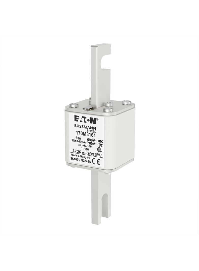 80A 690V 1*/110 aR INDICATOR FUSE Wkładka szybka 80A AC 690V rozmiar 1 45x45x134 mm, 170M3161 EATON