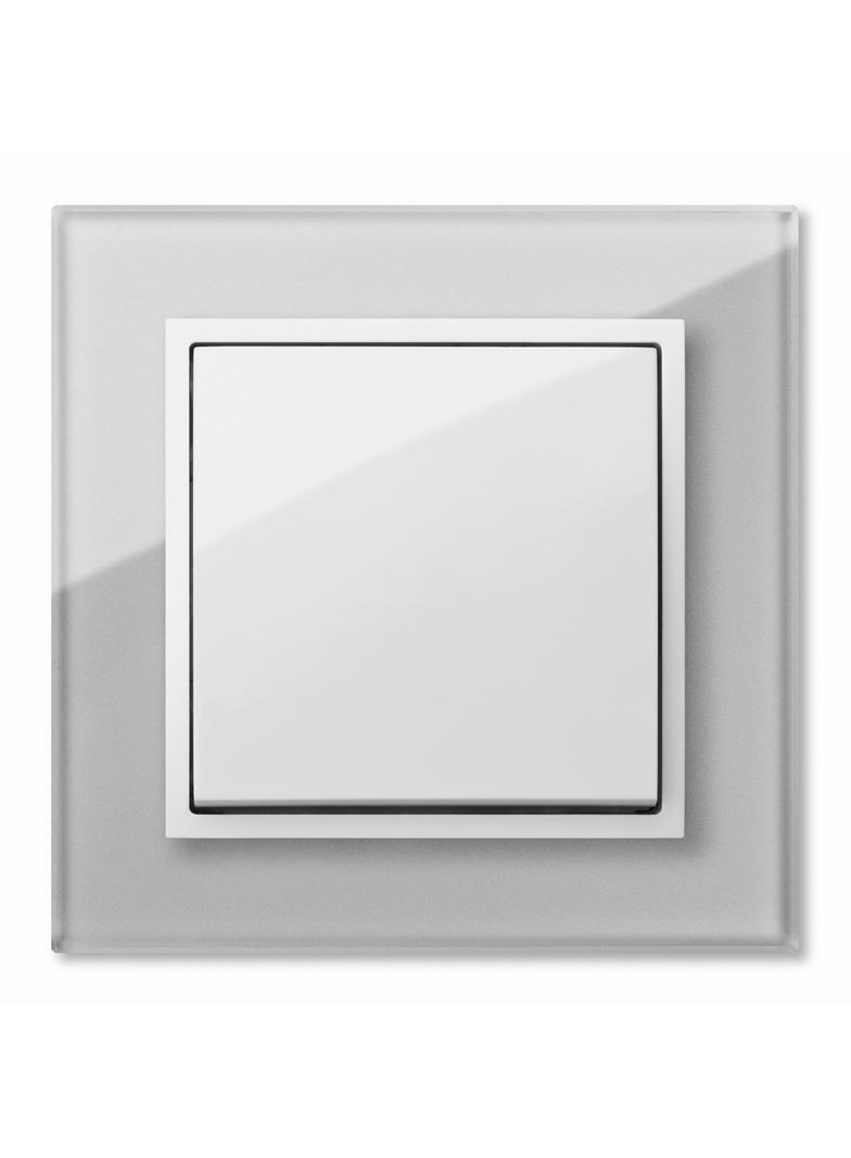 Ramka SENTIA 1x Szkło  IP 20 srebrna