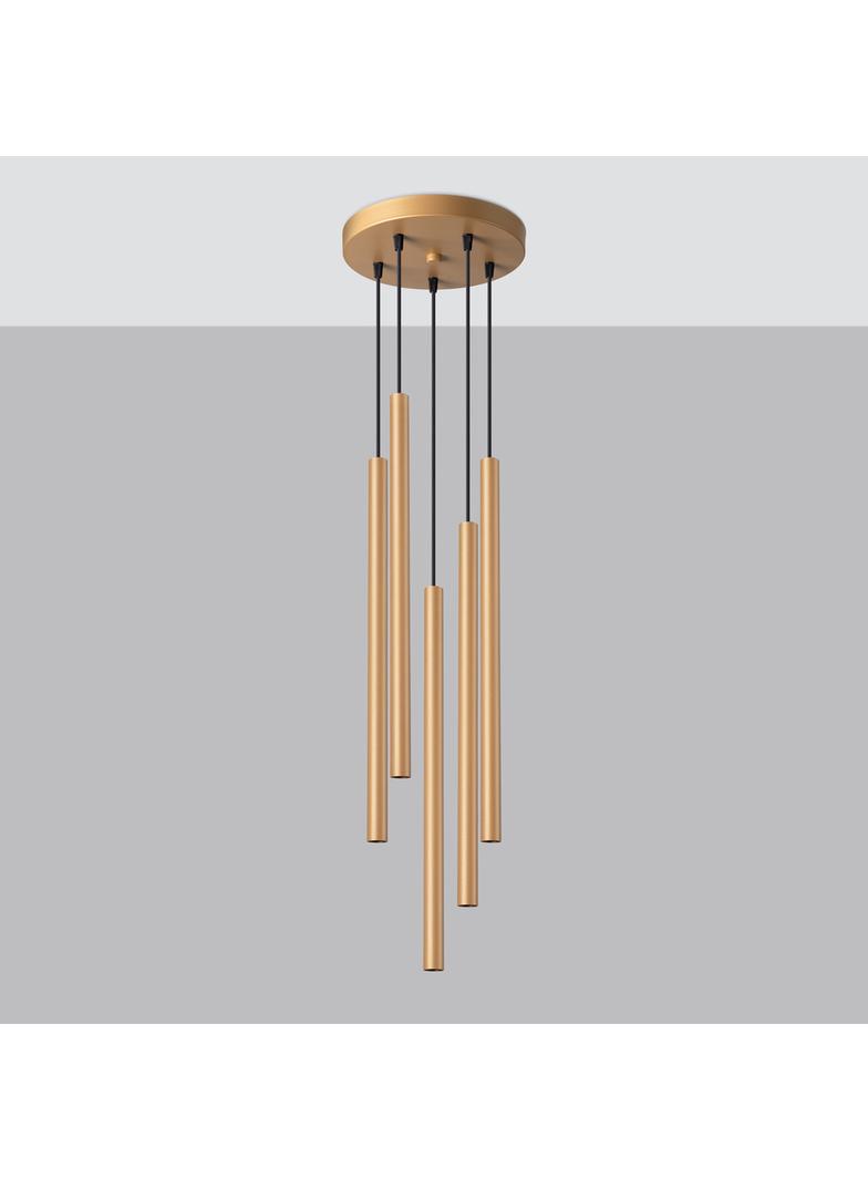 Sollux Lampa wisząca PASTELO 5P złota SL.1174
