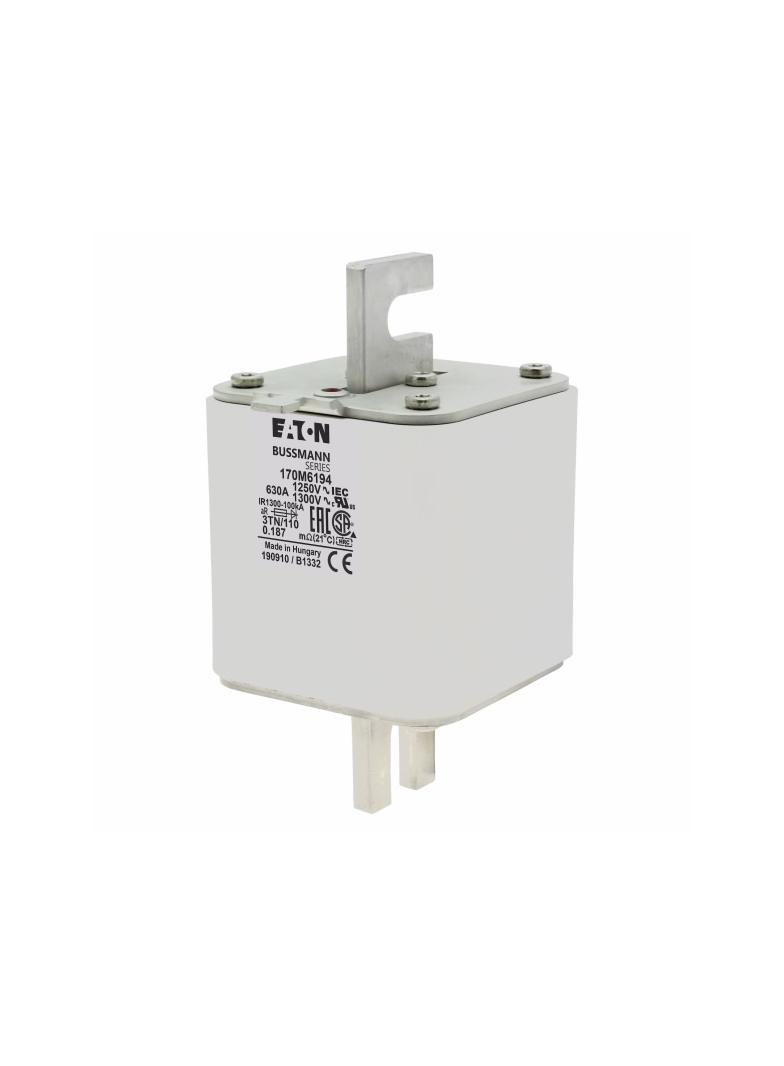 FUSE 630A 1250V 3TN/110 AR CU Wkładka szybka 630A AC 1250V rozmiar 3 76x90x139 mm aR DIN I 170M6194