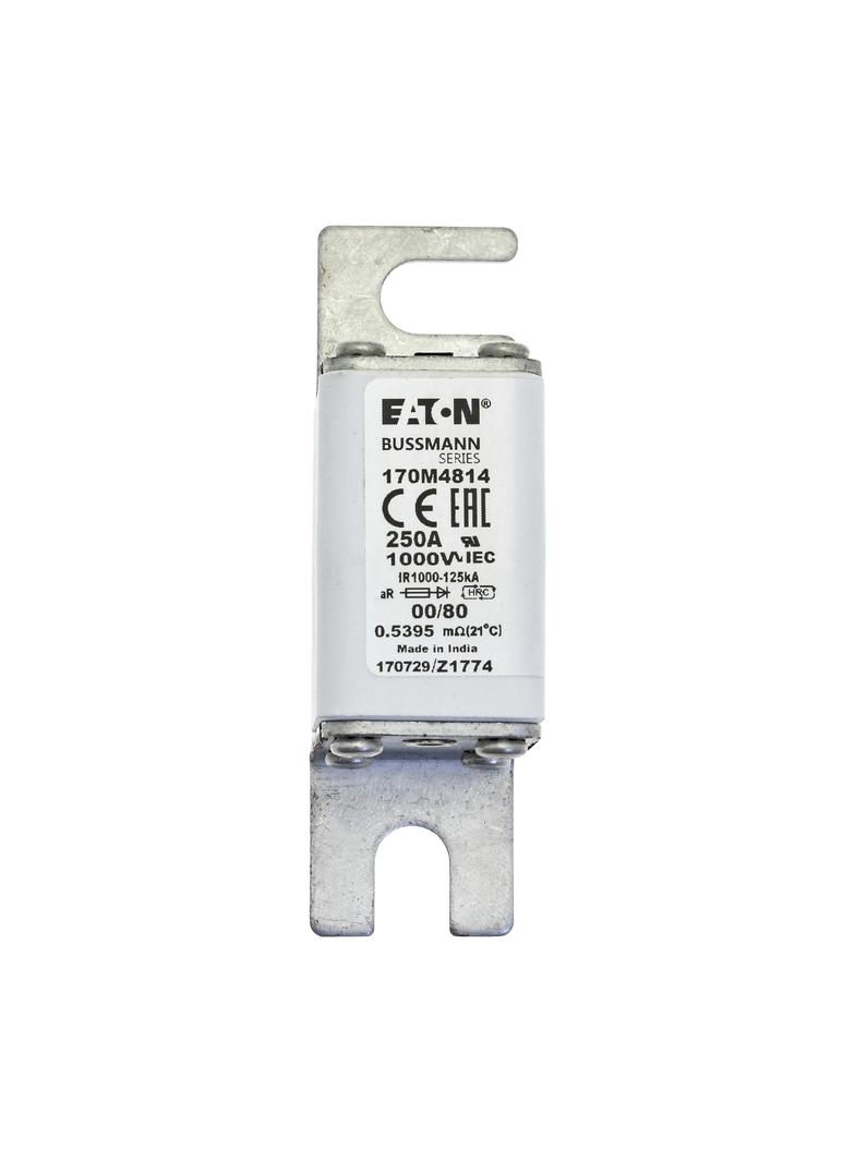 250A 1000V 00/80 aR INDICATOR FUSE Wkładka szybka 250A AC 1000V DIN 00 aR DIN IEC pojedyczn 170M4814