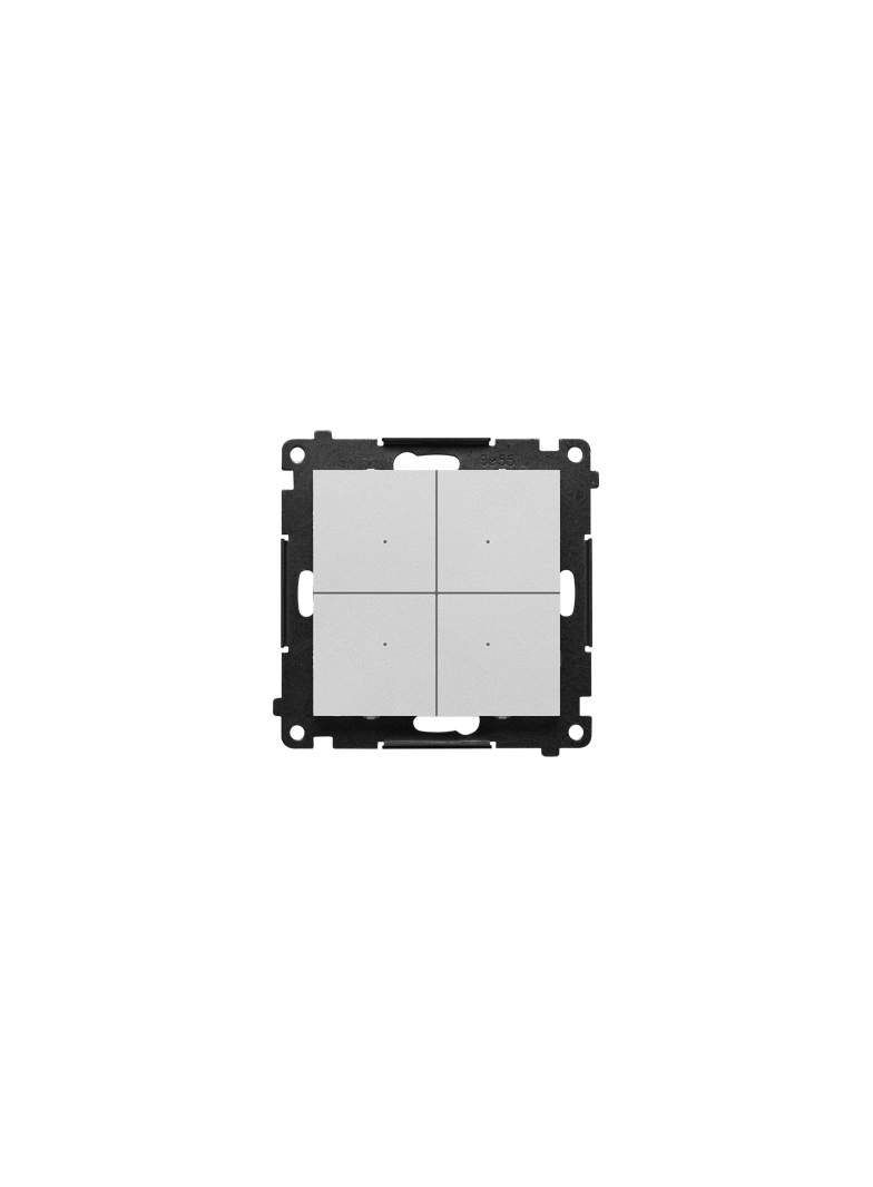 Simon 55 Łącznik/Przycisk zwierny 4-krotny elektroniczny Aluminium mat TEW4.01/143 KONTAKT