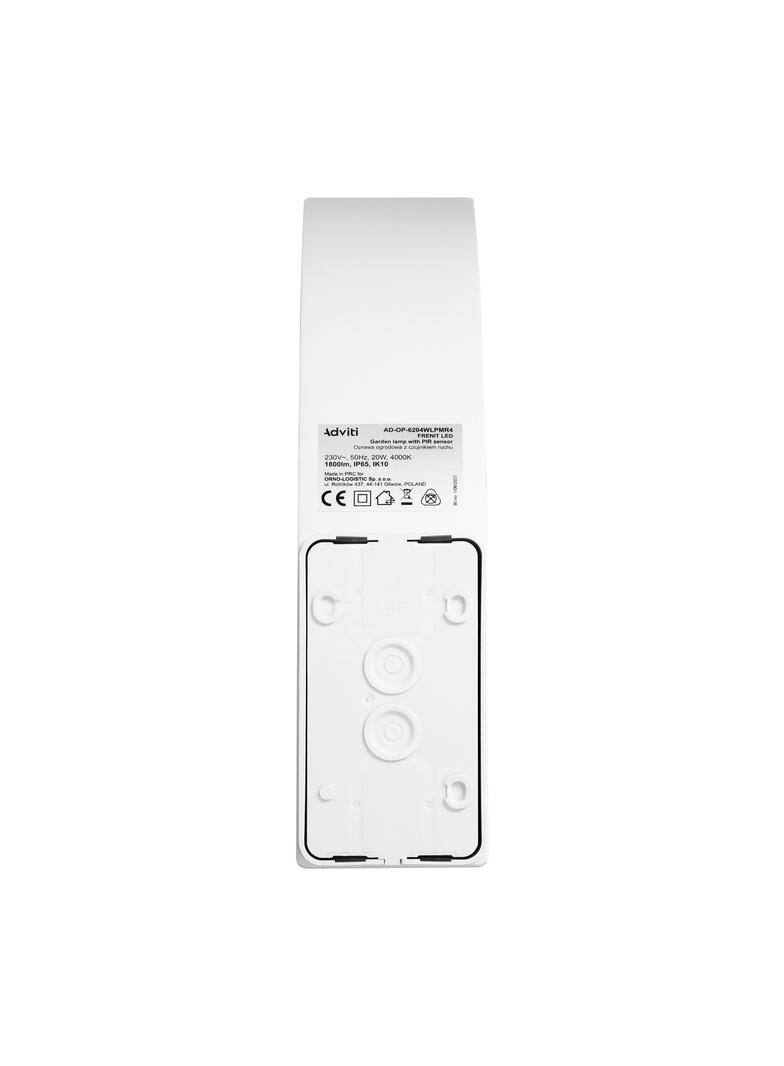 Oprawa ogrodowa LED z czujnikiem ruchu 20W 1800lm IP65 4000K funkcja przyciemnienia AD-OP-6204WLPMR4 ORNO