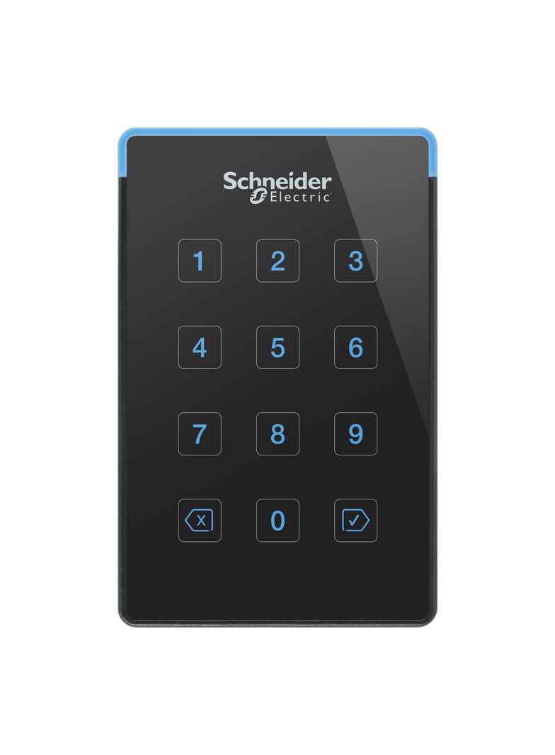 Czytnik z klawiaturą Mifare, DESFire, Prox, NFC, Bluetooth, naścienny, czarny