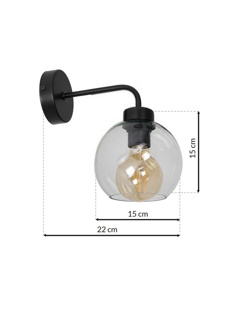 Milagro kinkiet Sofia Clear E27 czarny MLP6570