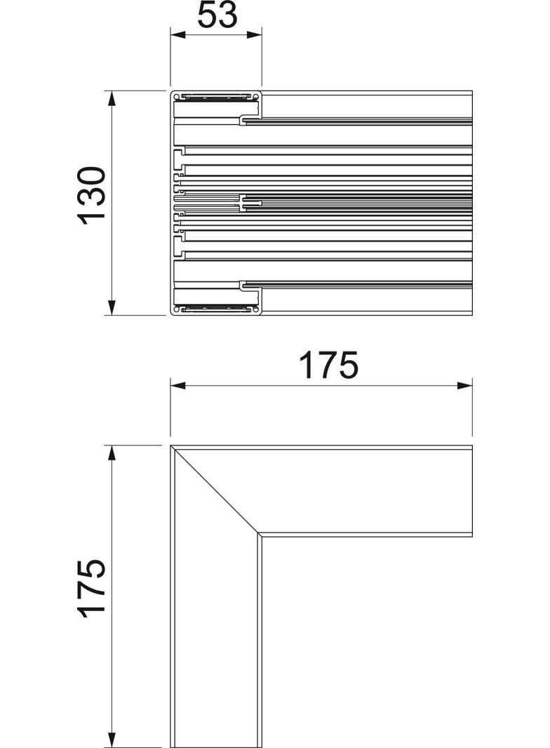 GA-IS53130EL, Naroże wewnętrzne, stałe, Alu