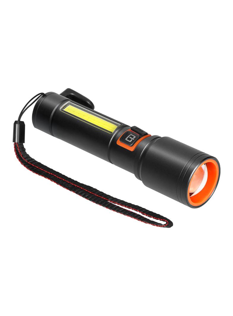 Latarka LED, 270/105lm, 1200mAh, przecinak do pasów, młotek bezpieczeństwa