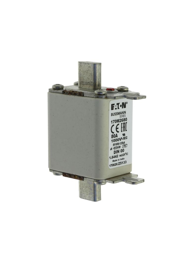 80A 1000V aR DIN 00 TYPE T FUSE Wkładka szybka 80A AC 1000V DIN 00 aR DIN IEC nieizolowane 170M2680