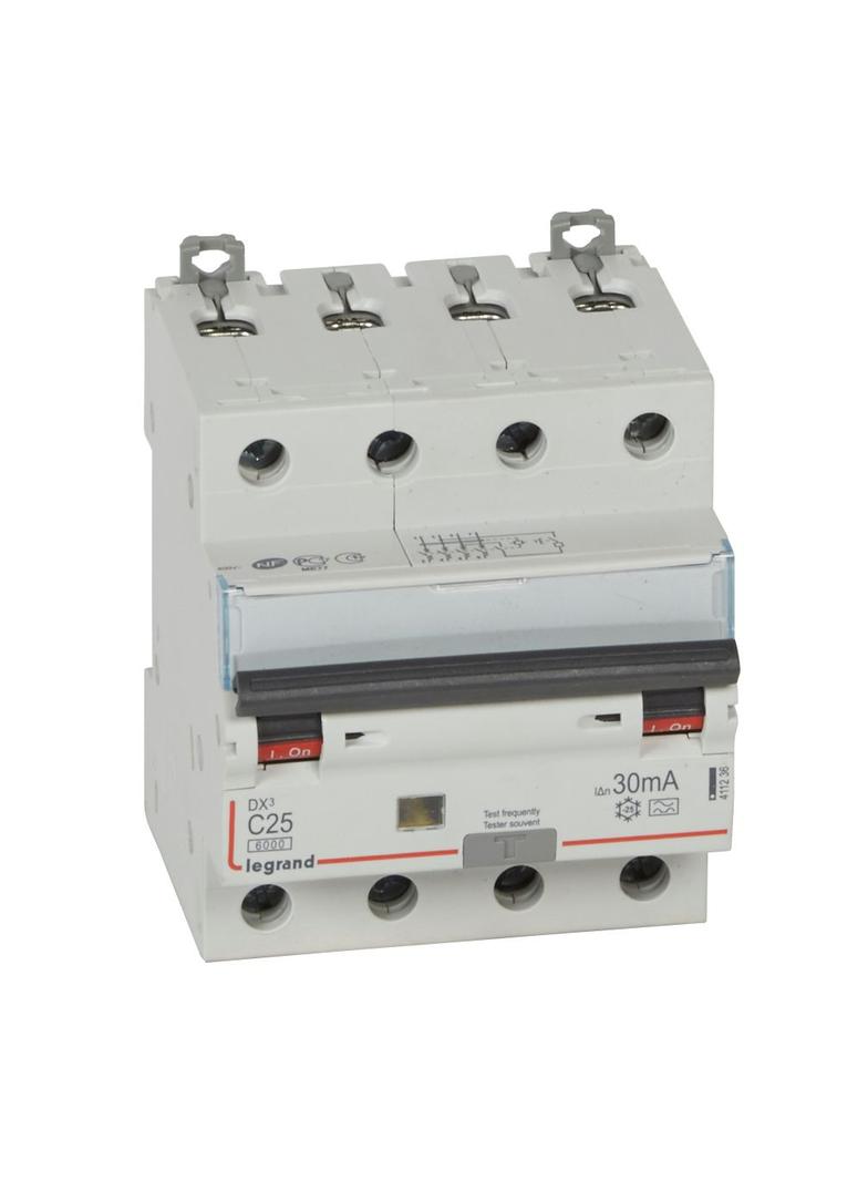 WYŁĄCZNIK RÓŻNICOWONADPRĄDOWY P 314 4P C 25A 30MA TYP A SERII DX3, Legrand