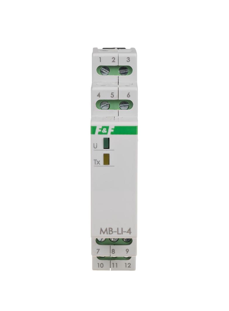 Licznik impulsów z wyjściem MODBUS RTU 4-kanałowy 1 moduł MAX-MB-LI-4LO F&F