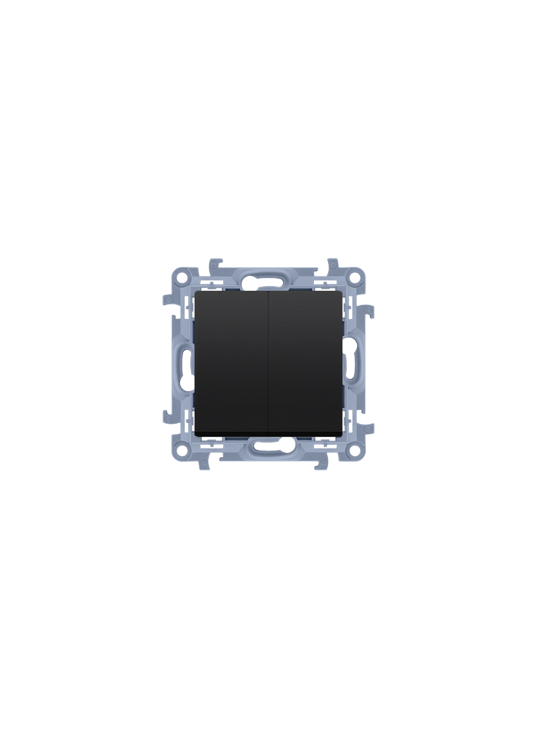 Simon 10 Łącznik świecznikowy podwójny szybkozłączka czarny mat CW5C.01/49 KONTAKT