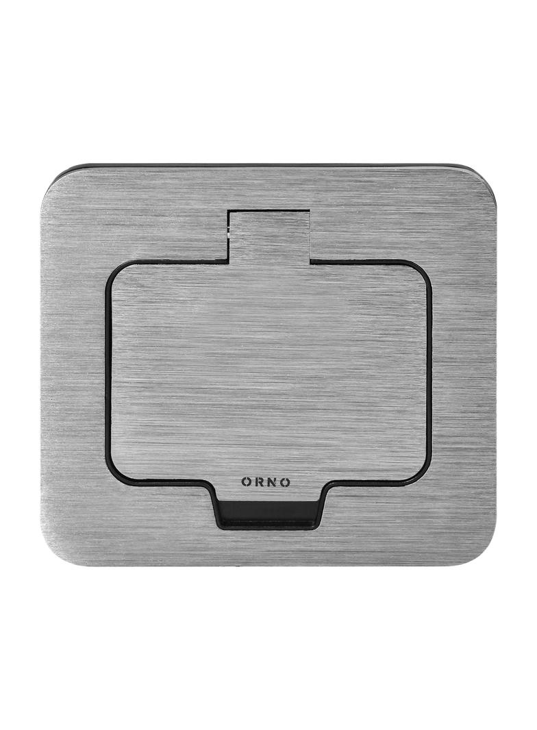 Hermetyczne gniazdo elektryczne IP55 kąt otwarcia 110st. szczotkowane aluminium