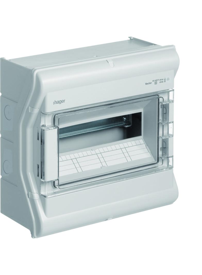 Rozdzielnica modułowa 1x12 natynkowa odporna UV IP65 Vector VE112PN HAGER
