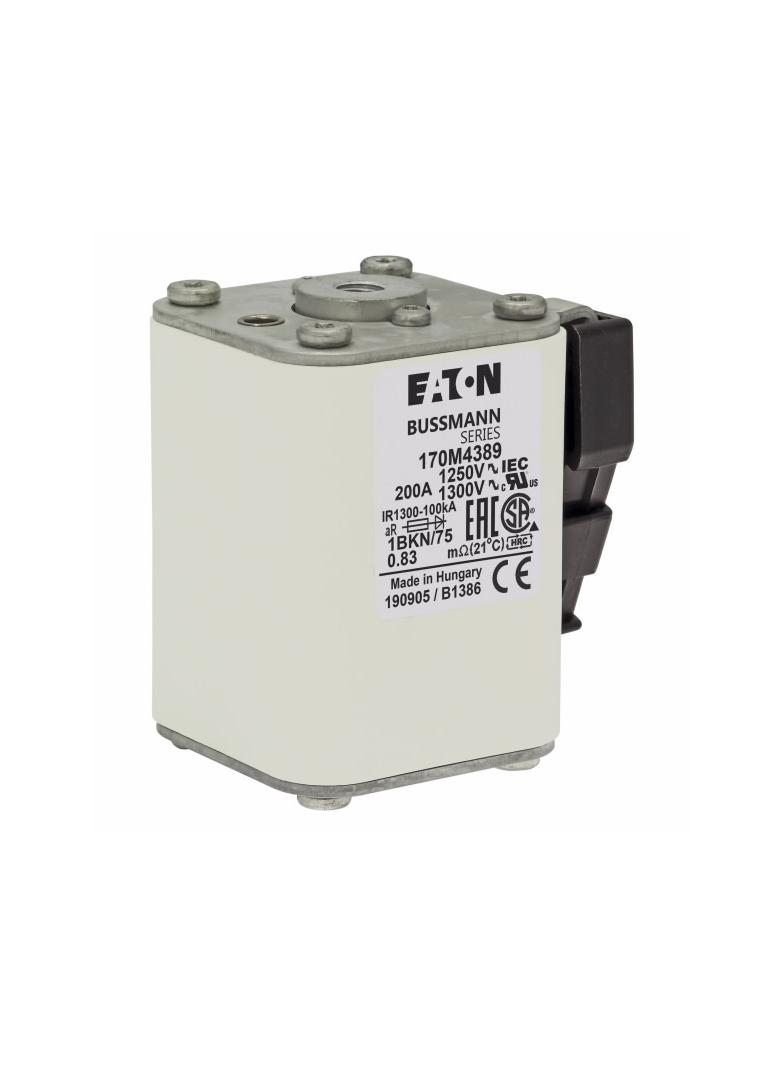 FUSE 200A 1250V 1BKN/75 AR CU Wkładka szybka 200A AC 1250V rozmiar 1 53x69x74 mm aR IEC UL 170M4389