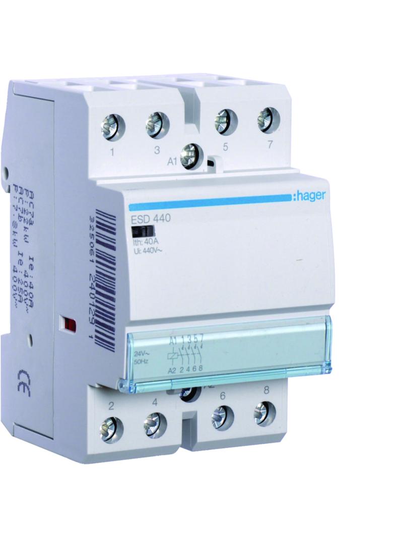 Stycznik modułowy 24V AC 4Z 40A AC-7A B ESD440 HAGER