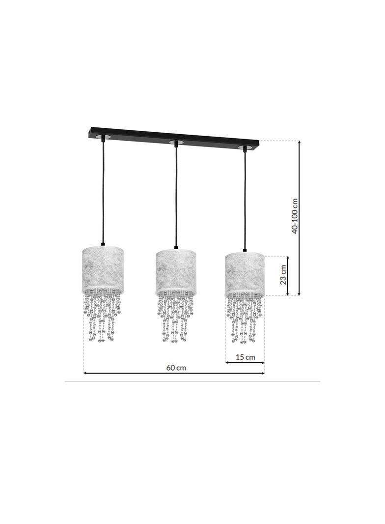 lampa wisząca Almeria 3xE27 srebrno/czarna MLP6435 Milagro