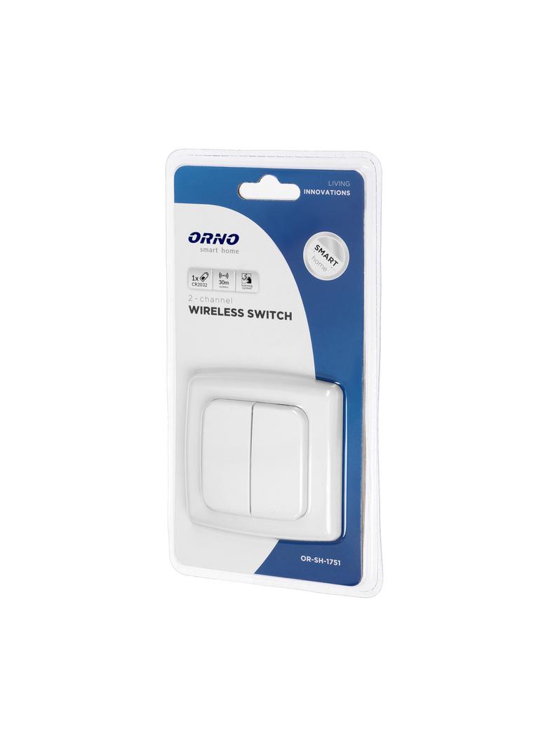 Włącznik podwójny natynkowy do zdalnego sterowania włącznikami podtynkowymi i gniazdami,z nadajniki