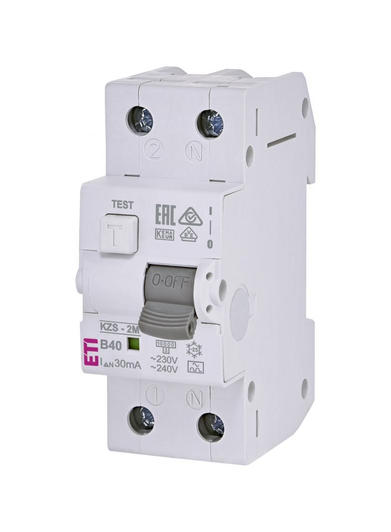 KZS 2M B 40A, 30MA, A WYŁ.OCHRONNY RÓŻN.-PRĄD. Z CZŁ.NADPRĄD.