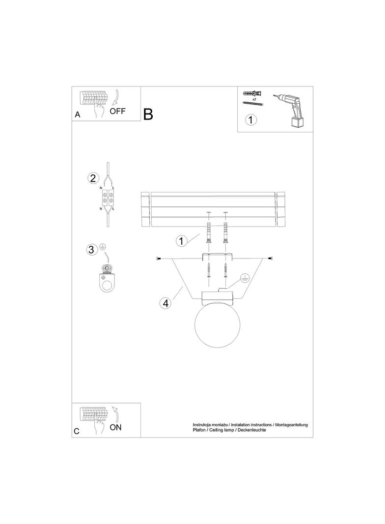 Sollux Plafon YOLI 1 biały SL.1146