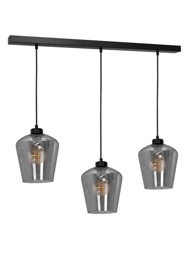 Milagro lampa wisząca Santiago Smoked 3xE27 czarna MLP6609