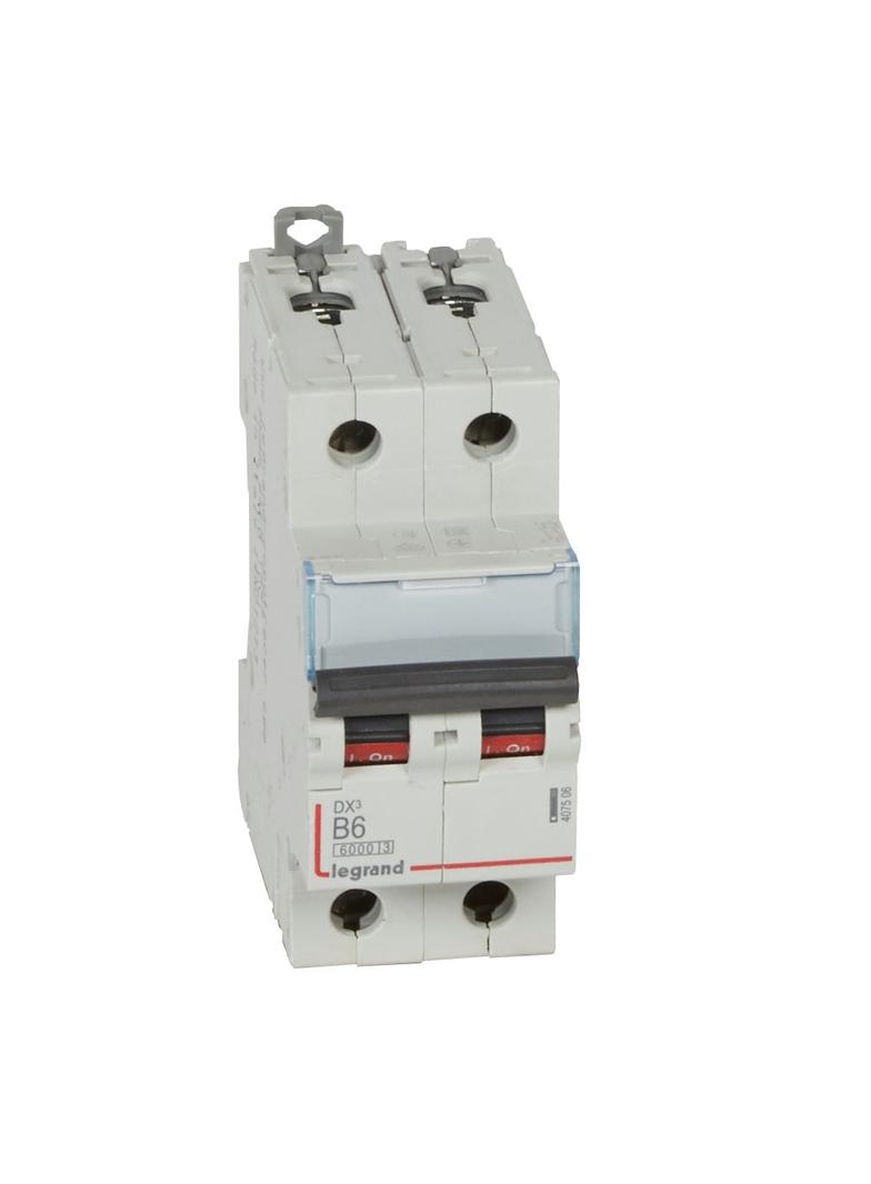 Wyłącznik Nadprądowy S 302 2P B6A 6kA DX3 407506 LEGRAND