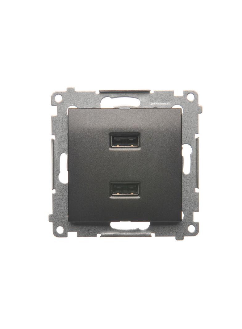 Simon 54 Ładowarka 2 x USB 2.1 A 5V DC 230V antracyt DC2USB.01/48 KONTAKT